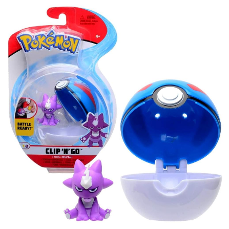 Pokémon Clip N Go Toxel + Super Ball