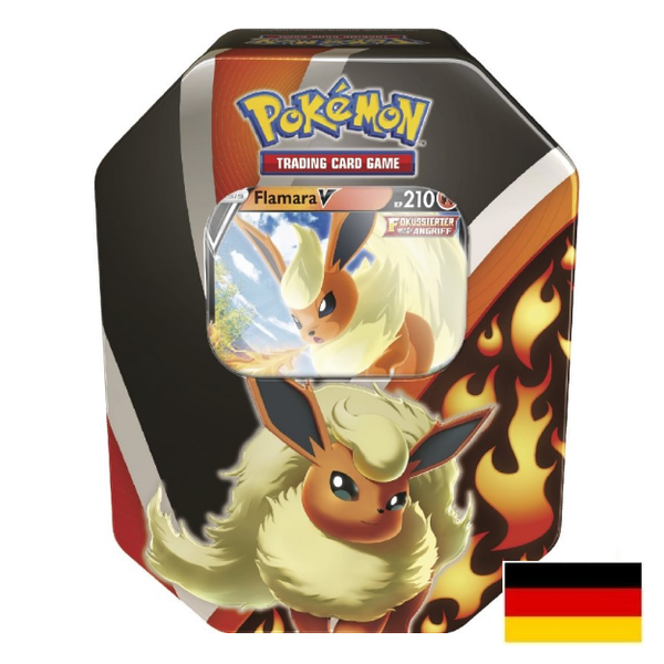 Pokemon Karten Tin Box Schwert & Schild Flamara V DE