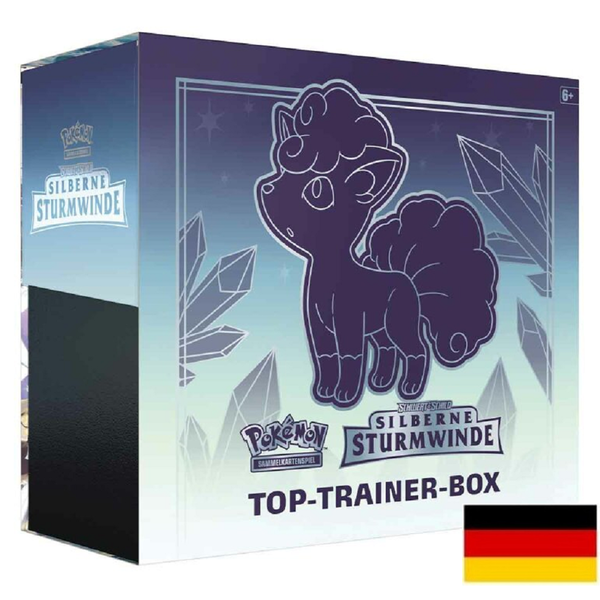 Pokémon Karten Top Trainer Box Schwert & Schild Silberne Sturmwinde DE